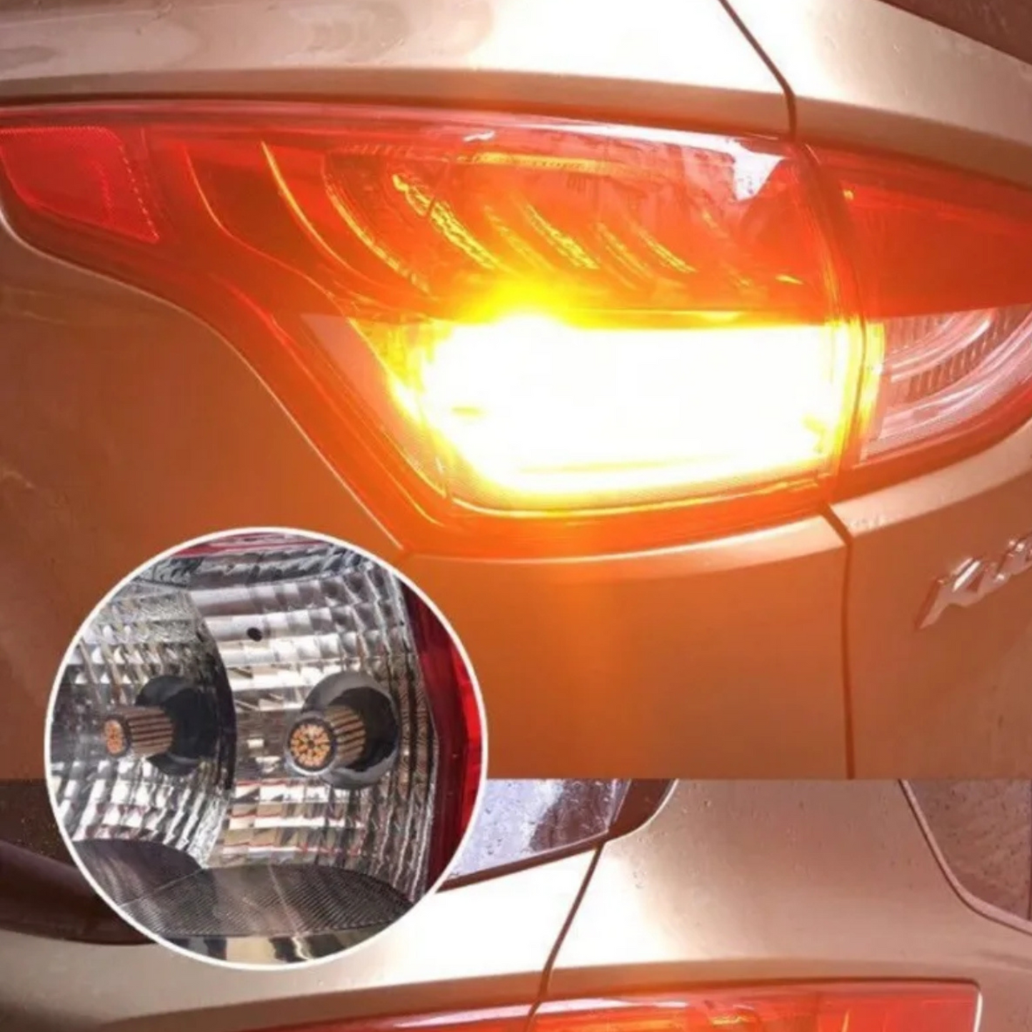 LED de viraje 1 Contacto Pata Pareja Ambar Set / Par